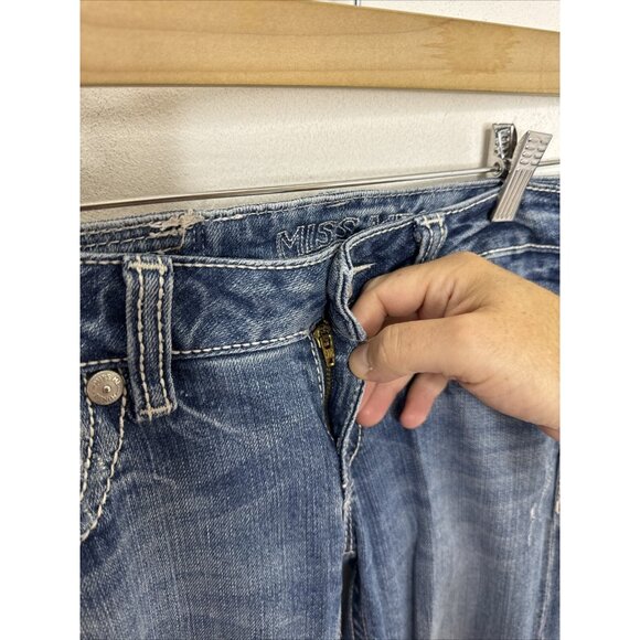 Miss Me Womens 26X31 Blue Denim Jeans Skinny Stretch Sunny - Picture 3 of 7